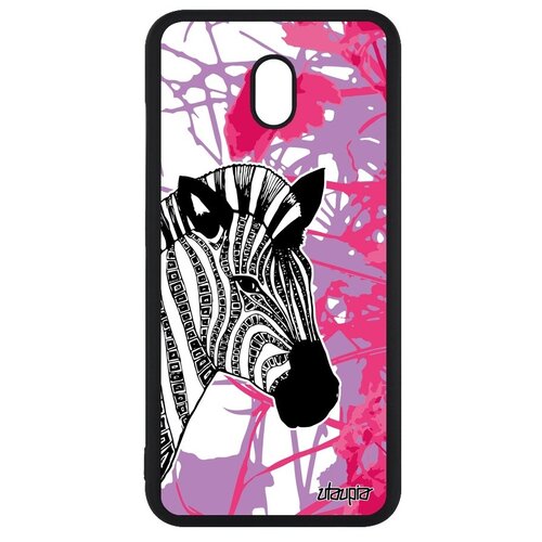 фото Необычный чехол на смартфон // xiaomi redmi 8a // "зебра" дизайн полосатая, utaupia, розовый