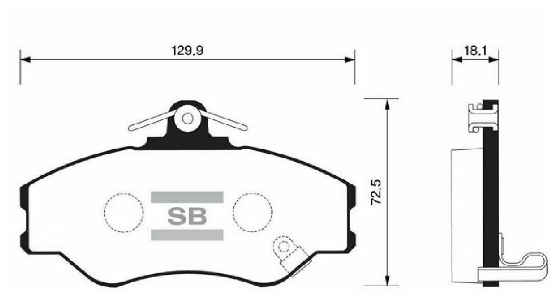 Колодки тормозные дисковые SANGSIN SP1072