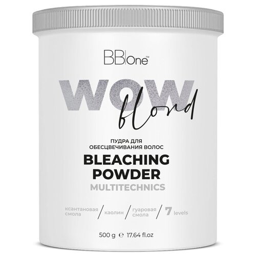 Пудра для обесцвечивания волос WOW BLOND BLEACHING POWDER MULTITECHNICS 500 ГР пакет