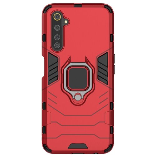 фото Чехол-бампер mypads для oppo realme 6 pro противоударный усиленный ударопрочный красный