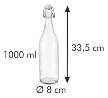 Бутылка для безалкогольных напитков, для алкогольных напитков, для воды Tescoma Della Casa 1000 мл стекло прозрачный - фотография № 4