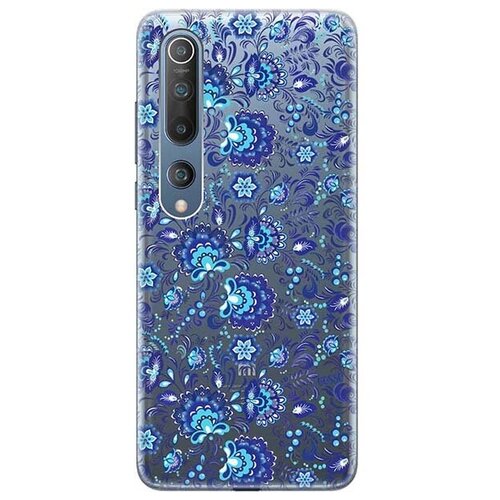 фото Ультратонкий силиконовый чехол-накладка для xiaomi mi 10 с 3d принтом "gzhel" gosso