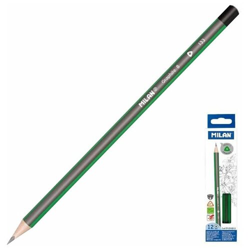 фото Набор карандашей milan чернографитные трехгранные 12 штук, в