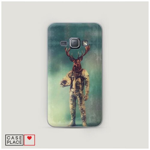 фото Чехол пластиковый samsung galaxy j1 олень космонавт case place