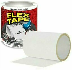 Сверхсильная клейкая лента Flex Tape 1,52м (100мм), белая