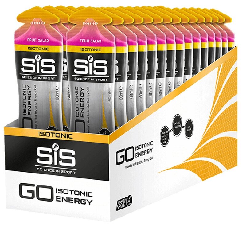 SiS, Гель изотонический углеводный GO ISOTONIC ENERGY, упаковка 30шт по 60мл (лимон-лайм)