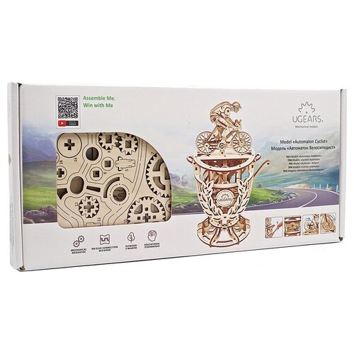 UGEARS Модель сборная Автоматон Велосипедист 70148