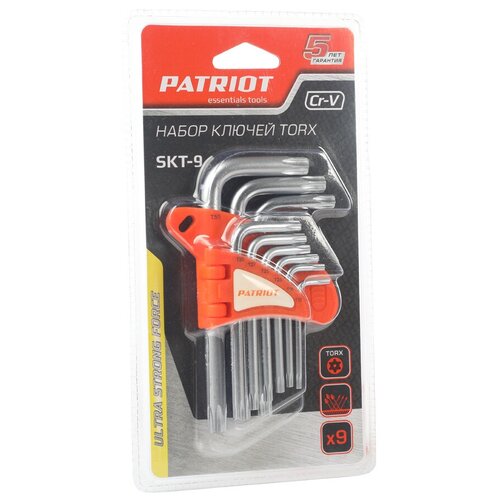 фото Набор ключей patriot skт-9, torx, t10- t50, crv, 9 шт