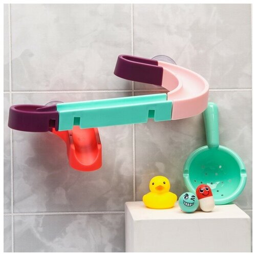 Игрушка водная горка для игры в ванной, конструктор, набор на присосках «Аквапарк мини»