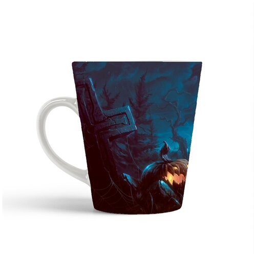 фото Кружка-латте coolpodarok халлоуин кладбище дом привидения