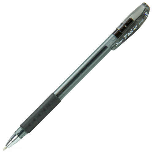 pentel ручка шариковая feel it цвет чернил красный 1 мм Pentel Ручка шариковая Feel It! 0,5 мм BX485, черный цвет чернил, 1 шт.