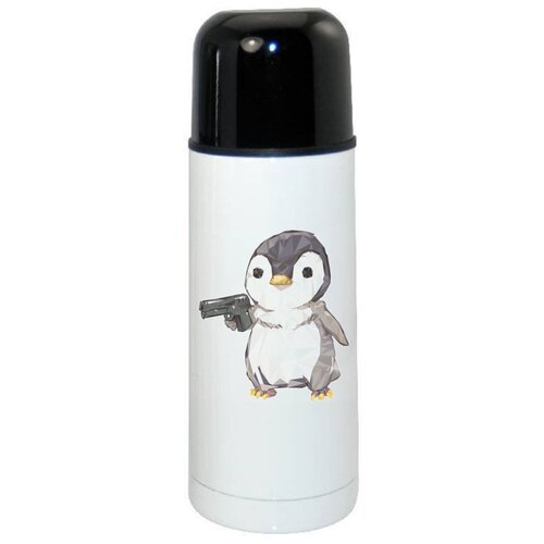 фото Термос coolpodarok пингвин с пистолетом