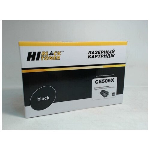 Картридж Hi-Black (HB-CE505X) для HP LJ P2055/P2050/Canon №719H, 6,5K тонер картридж 7q 719h ce505x cf280x для canon lbp251 mf411 и hp lj p2055 lj m401 чёрный 6400 стр универсальный