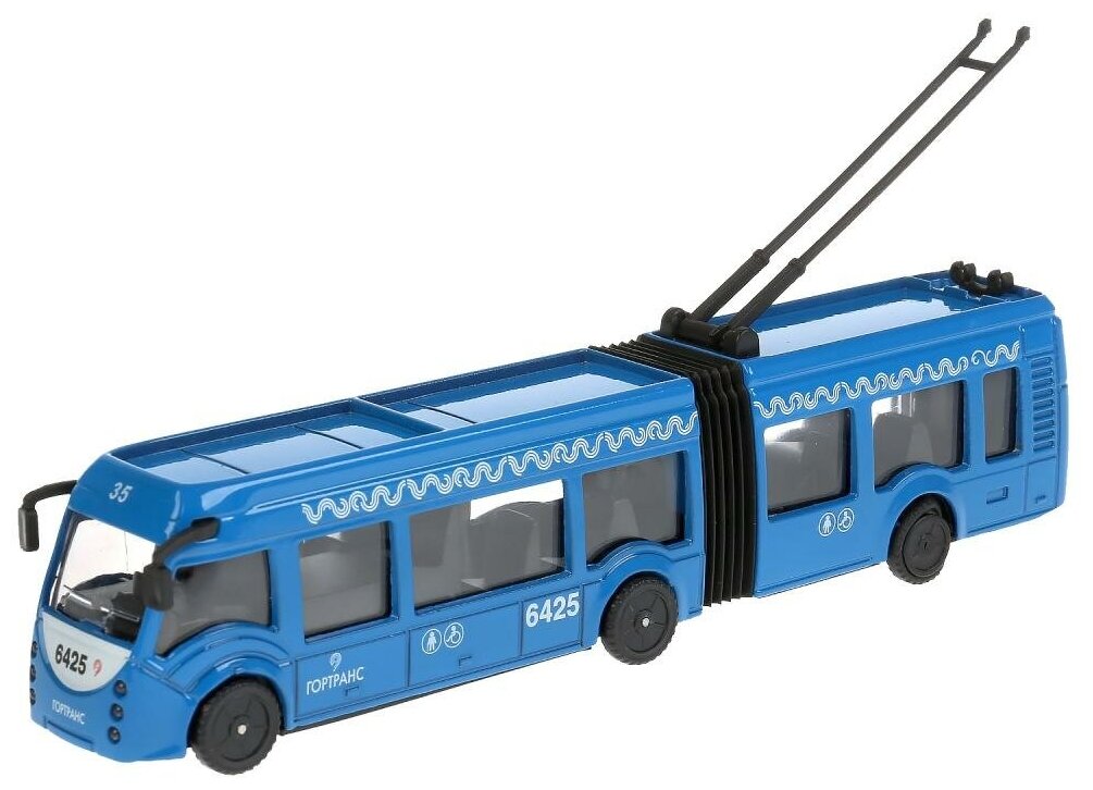 Троллейбус Технопарк сочленённый, Гортранс, синий, инерционный SВ-18-11WВ(NО IС)