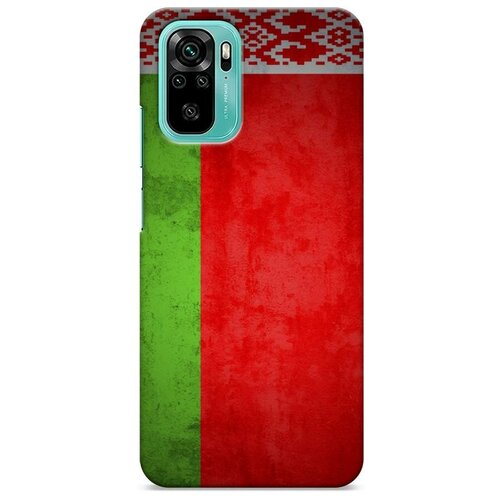 фото Пластиковый чехол "флаг белоруссии 1" на xiaomi redmi note 10 / сяоми редми нот 10 case place