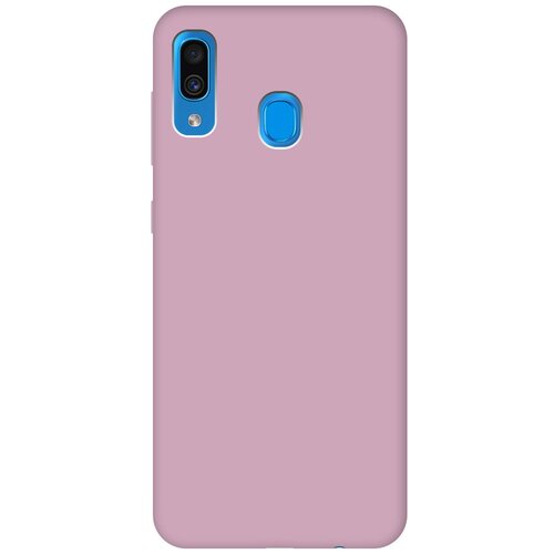 фото Чехол - накладка silky touch для samsung galaxy a20 / a30 розовый песок gosso