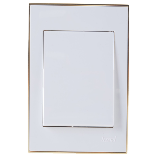Выключатель RAIN белый с боковой вставкой золото | код 703-0226-100 | Lezard (2шт. в упак.)
