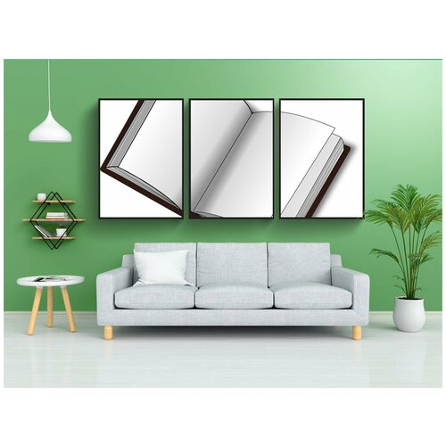 фото Набор модулных постеров для интерьера "книга, толковый словарь, энциклопедия" 60x90 см. в тубусе, без рамки lotsprints