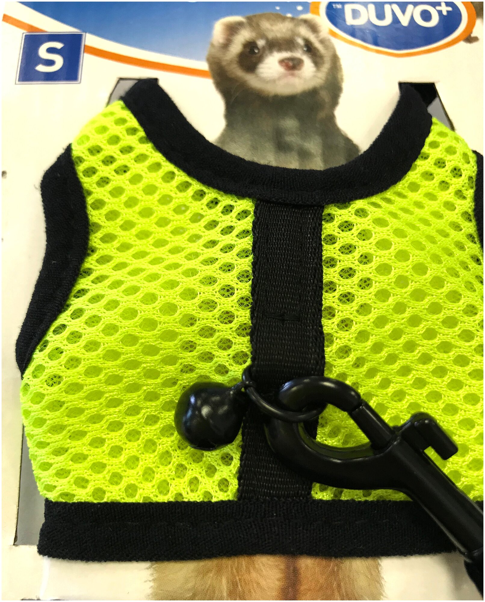 Шлейка для грызунов DUVO+ "Walking Vest", желто-зеленый, М (Бельгия) - фотография № 2