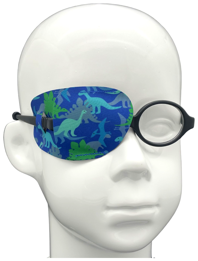 Окклюдер на очки eyeOK "Динозавры 1", размер S, для закрытия правого глаза, анатомический, детский