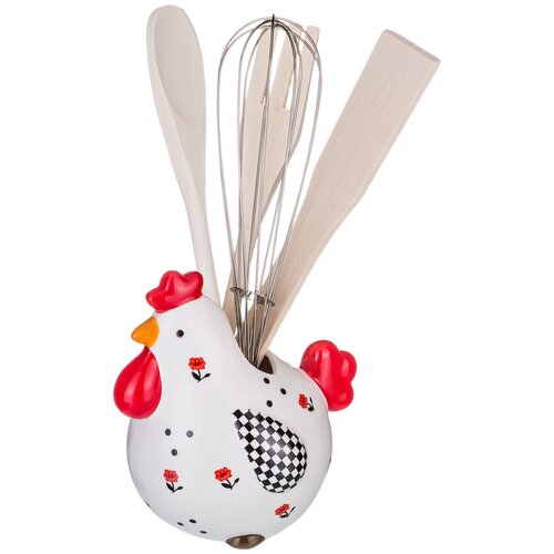 фото Подставка для кухонных принадлежностей lefard веселый курятник. 13*11*13 см (188-122)