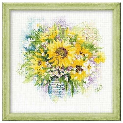 фото Набор для вышивания риолис 100/007 акварельные подсолнухи