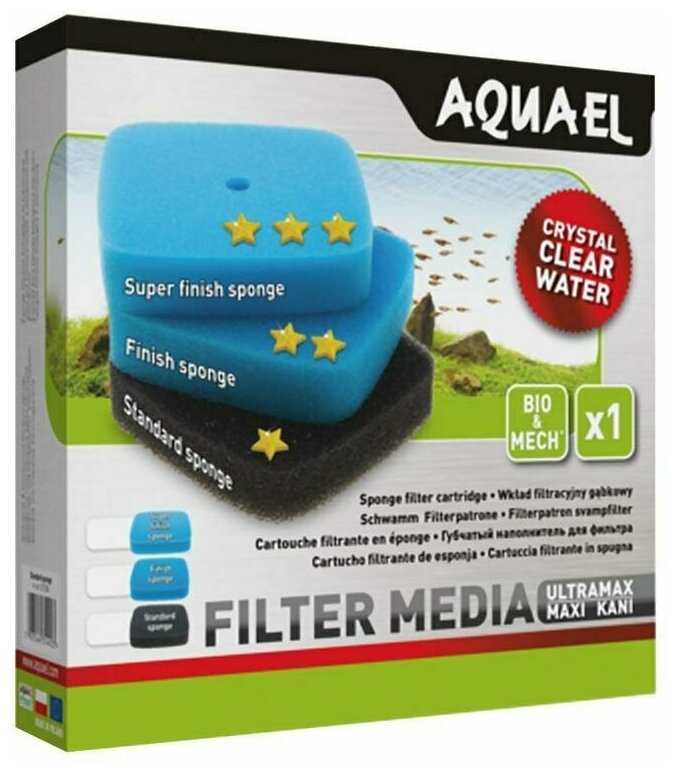 Сменная губка для фильтра AQUAEL ULTRAMAX / ULTRA FILTER / MAXI KANI PPI45, мелкопористая