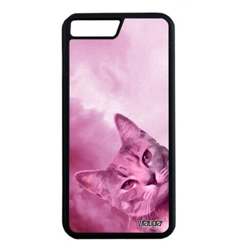 фото Ударопрочный чехол на телефон // iphone 8 plus // "котик" cat усатый, utaupia, розовый