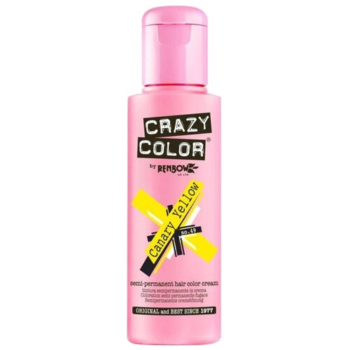 Crazy Color Краситель прямого действия Semi-Permanent Hair Color Cream, 49 canary yellow, 100 мл