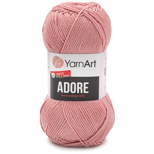 фото Пряжа для вязания yarnart 'adore' 100гр 280м (100% акрил с эффектом анти-пиллинга) (365 розовый), 5 мотков