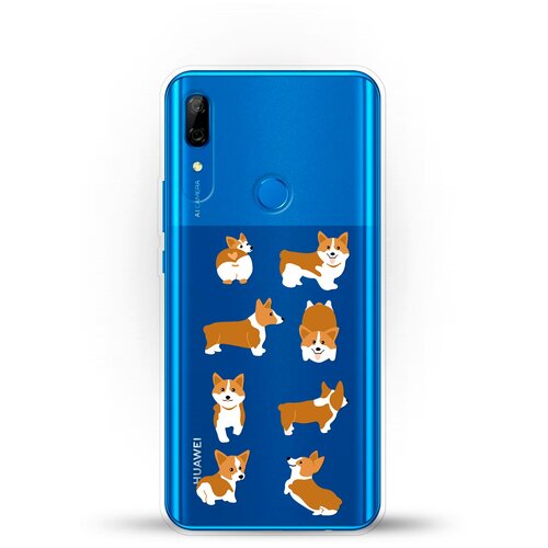 фото Силиконовый чехол 8 корги на huawei p smart z andy & paul
