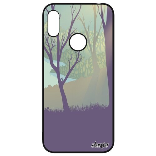 фото Ударопрочный чехол для мобильного // huawei y6 2019 // "лесные розы" озеро дизайн, utaupia, цветной