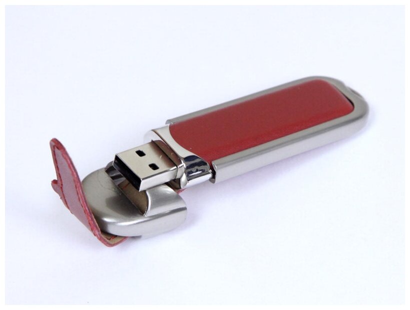 Кожаная флешка для нанесения логотипа с массивным корпусом (32 Гб / GB USB 2.0 Коричневый/Brown 212 флешнакопитель под тисненение)