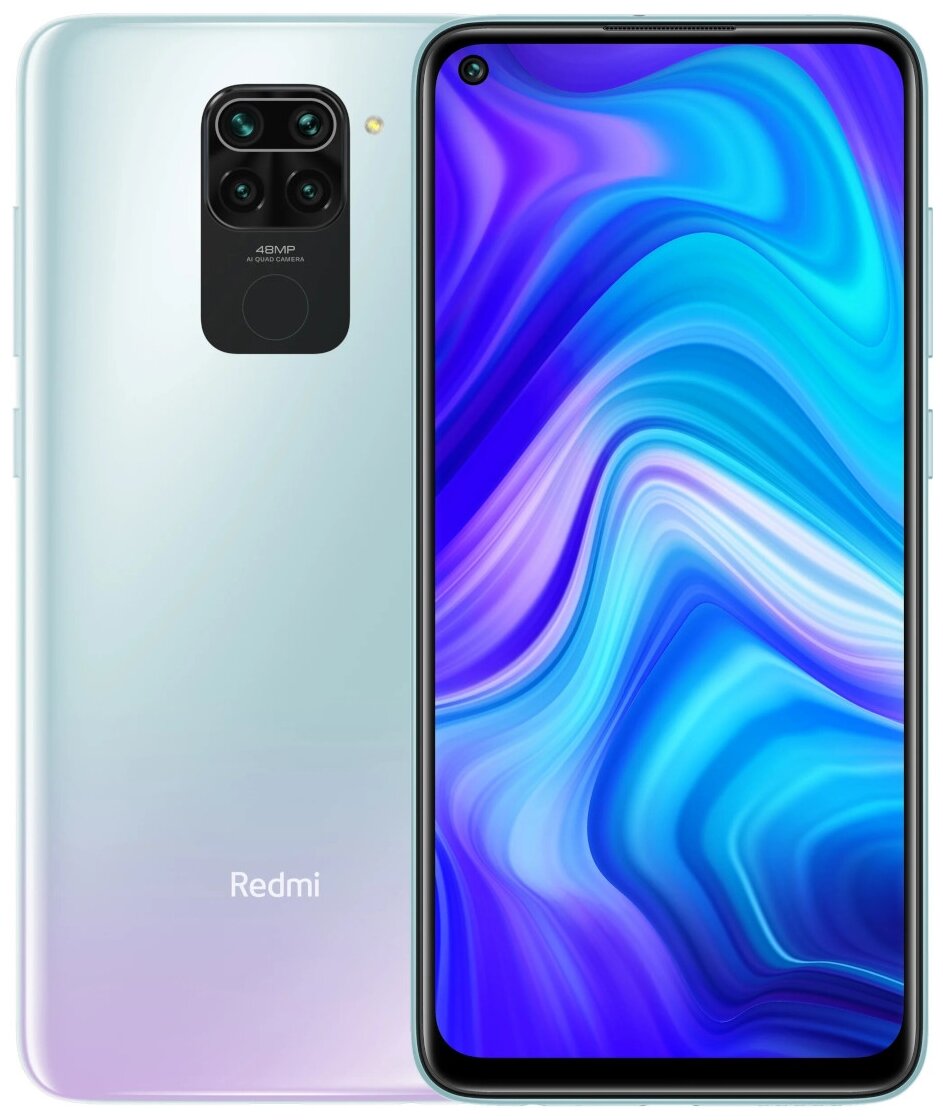 Смартфон Xiaomi Redmi Note 9 4/128 ГБ Global, полярный белый