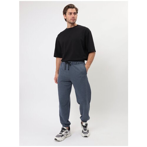 Брюки мужские GREG G-TRK-001K-т.джинс м., Прямой силуэт / Сlassic fit, цвет Синий, размер 56-58