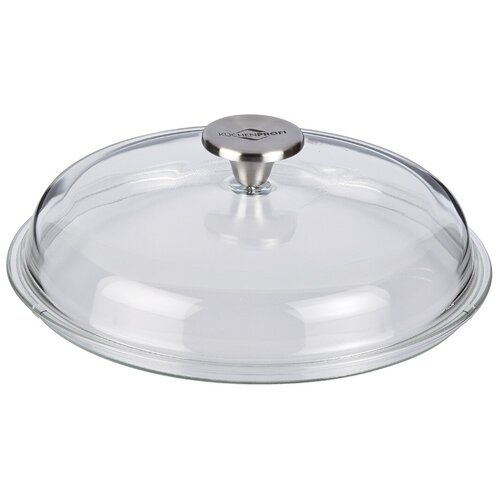 Крышка для сковороды и сотейника в стиле Прованс d - 24 см, жаропрочное стекло, ручка-нержавеющая сталь