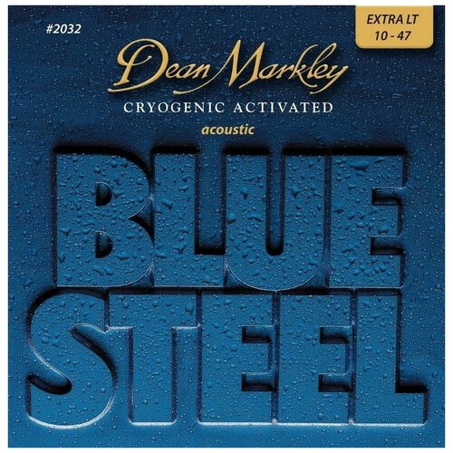 Dean Markley - Комплект струн для акустической гитары DM2032 Blue Steel, латунь, 10-47 blue steel комплект струн для бас гитары сталь 46 102 dean markley dm2673