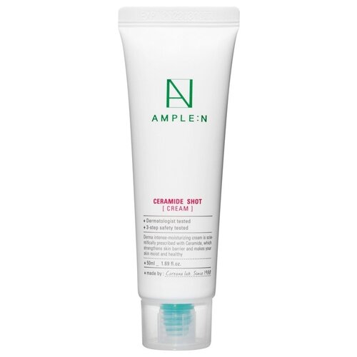 AMPLE:N Крем для лица с церамидами Ceramide Shot Cream, 50 мл крем для лица roz mary крем для лица восстановление липидного барьера кожи с церамидами без красителей