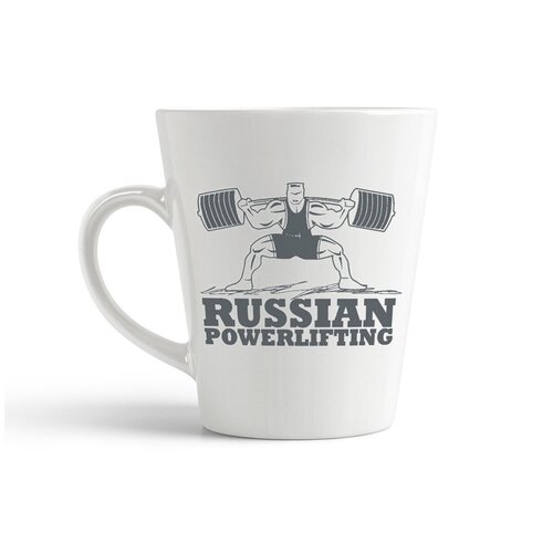 фото Кружка-латте coolpodarok "russian powerlifting (русский пауэрлифтинг)"