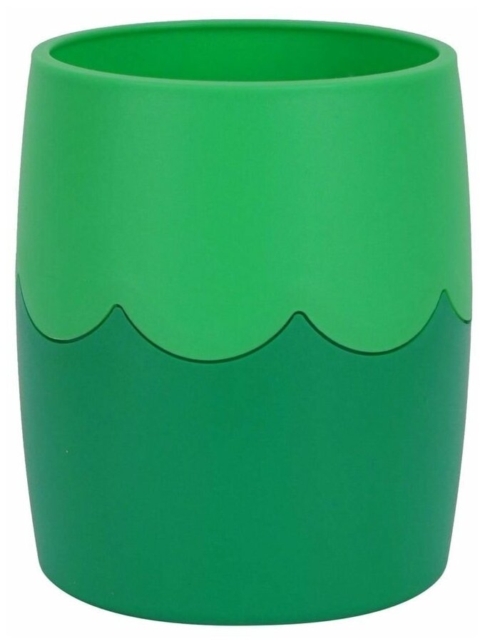Стакан для ручек, СТАММ, двухцветный, зеленый СН504