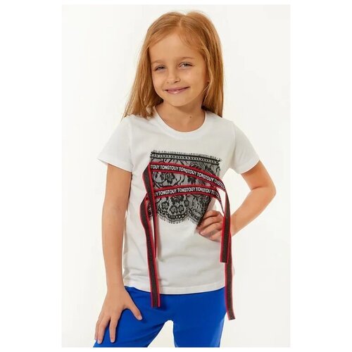 Футболка COLABEAR, Размер 130 см, Белый, 685671