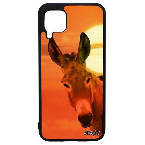 фото Защитный чехол на смартфон // huawei p40 lite // "осел" дизайн упрямство, utaupia, оранжевый