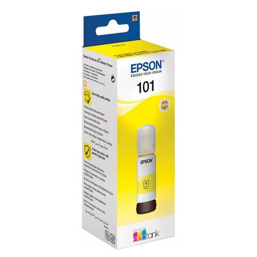 Чернила EPSON 101 (T03V44) для СНПЧ L4150/ L4160/ L6160/ L6170/ L6190, желтые, оригинальные, C13T03V44A