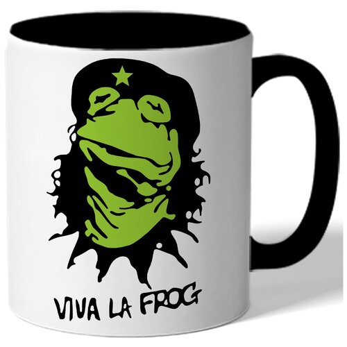 фото Кружка цветная viva la frog - силуэт лягушки drabs