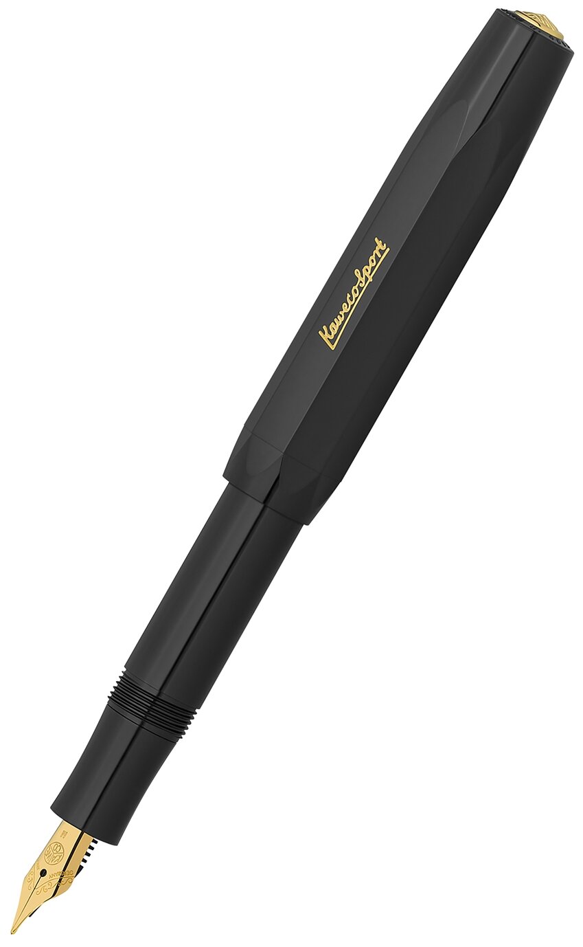 Перьевая ручка Kaweco CLASSIC SPORT BLACK (10000004) F 0.7мм, черный