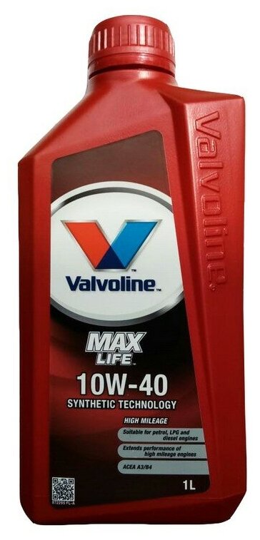 Масло Valvoline maxlife 10w40 1л Valvoline 706347