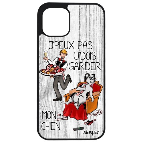 фото Красивый чехол для // iphone 12 // "не могу - у меня собака!" надпись комикс, utaupia, светло- серый