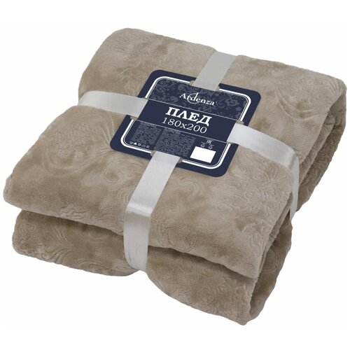 фото Плед lite wisp 180x200 см фланель цвет бежевый jinn