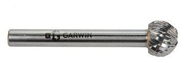 GARWIN INDUSTRIAL 900585-12*10*55 Борфреза сферическая 12x10x55 мм, VHM, DC, форма D (серия 900585) - фото №2