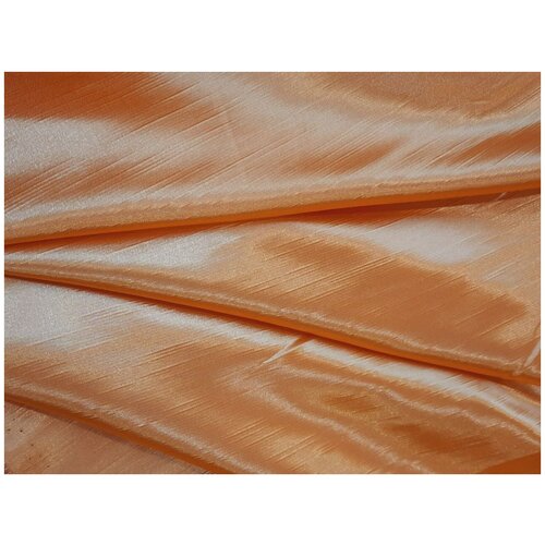 Портьерная ткань Креп-сатин 290см (оранжевый). Отрез 2м.